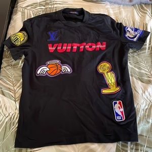 Black Louis Vuitton x NBA Multi-logo T-shirt